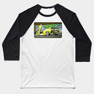 Diablo GT Cartoon Drawing Action Print Baseball T-Shirt